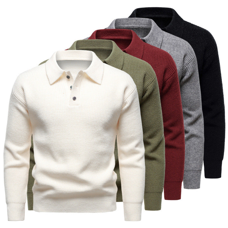 Suéter Polo de Estilo Británico para Hombre – Elegante y Casual