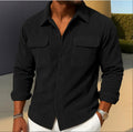 Sobrecamisa de Corduroy para Hombre – Chaqueta Camisa Holgada Casual