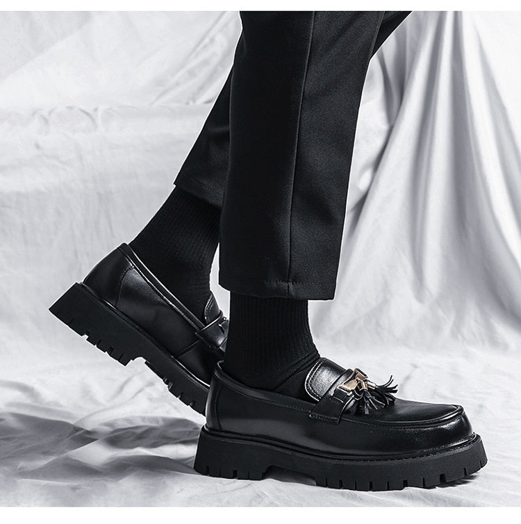 Zapatos de Cuero Negro para Hombre Estilo Británico – Elegantes Zapatos Formales