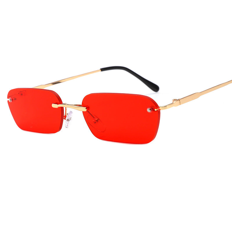 Gafas de Sol Rectangulares sin Montura UV400 – Estilo Retro Moderno