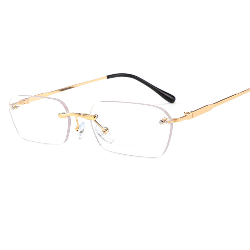 Gafas de Sol Rectangulares sin Montura UV400 – Estilo Retro Moderno