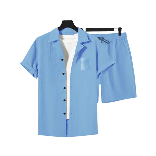 Camisa de Lino Casual para Hombre – Corte Holgado con Cuello de Solapa