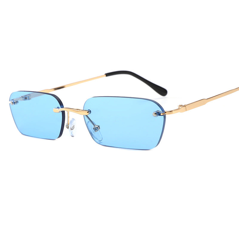 Gafas de Sol Rectangulares sin Montura UV400 – Estilo Retro Moderno