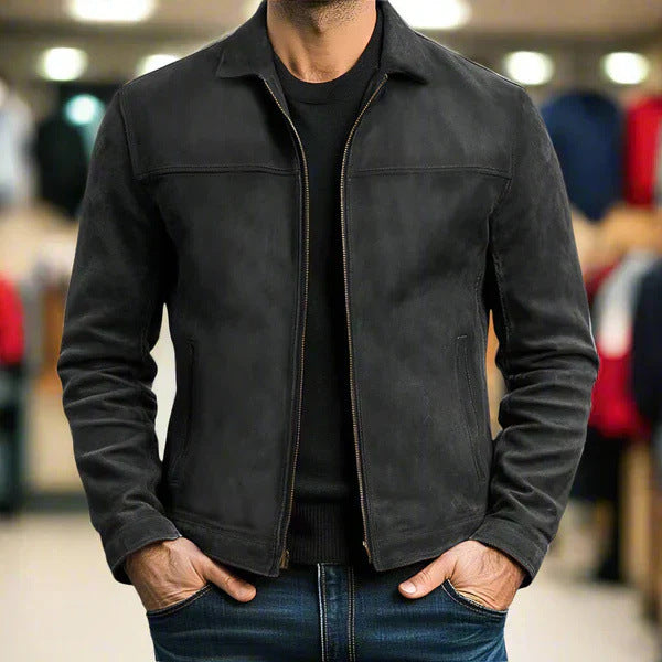 Chaqueta de Cuero Casual para Hombre con Solapa – Estilo Moderno y de Moda