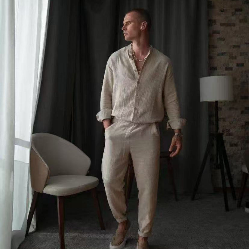 Conjunto Deportivo Casual para Hombre – Camiseta de Manga Larga y Pantalón