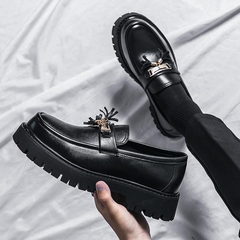 Zapatos de Cuero Negro para Hombre Estilo Británico – Elegantes Zapatos Formales