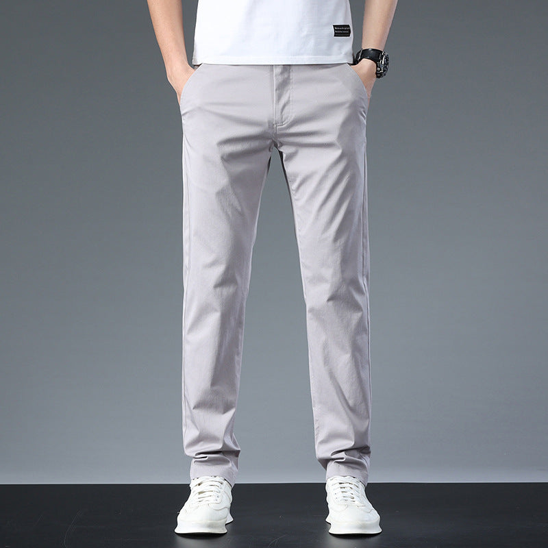 Pantalón Casual de Algodón para Hombre Color Gris – Estilo Elegante y Cómodo
