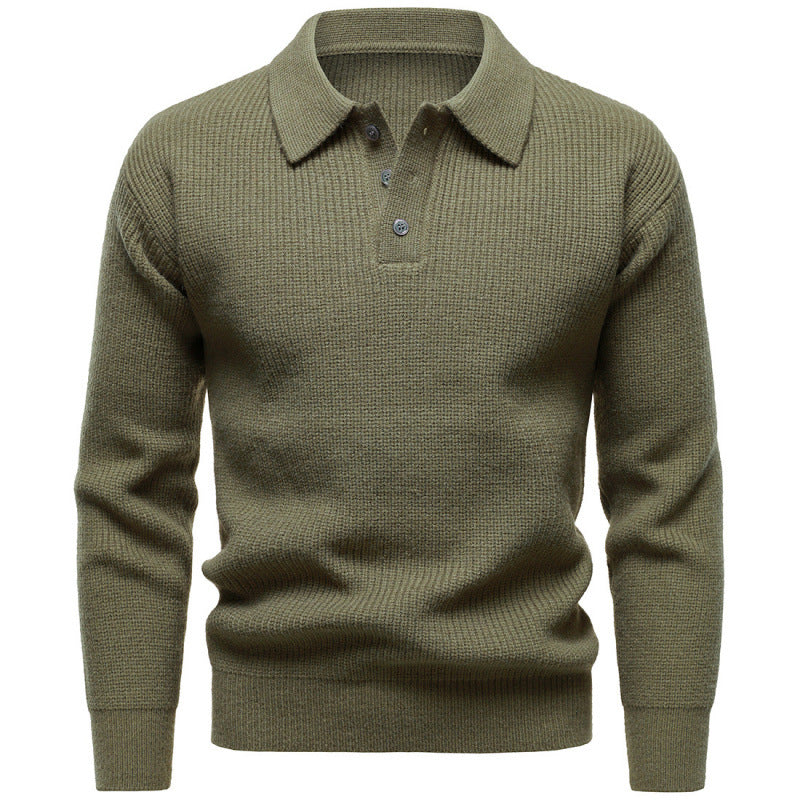 Suéter Polo de Estilo Británico para Hombre – Elegante y Casual