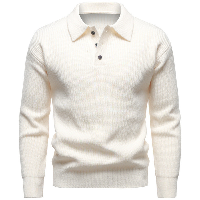 Suéter Polo de Estilo Británico para Hombre – Elegante y Casual