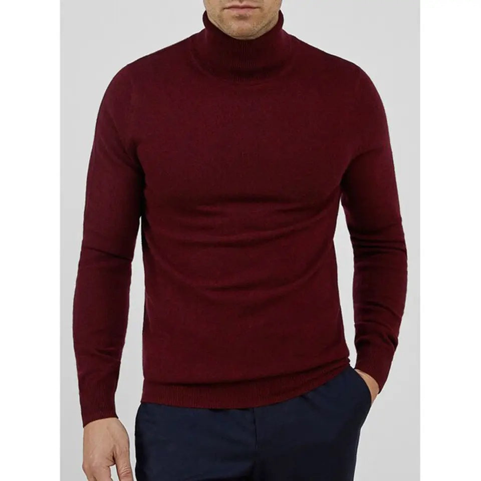 Suéter de Punto de Color Sólido para Hombre – Sudadera Elegante Casual