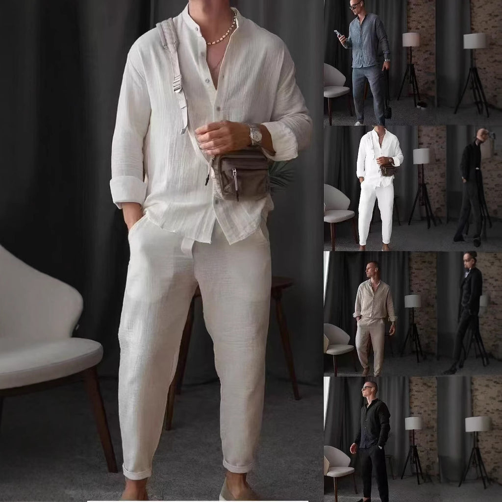 Conjunto Deportivo Casual para Hombre – Camiseta de Manga Larga y Pantalón