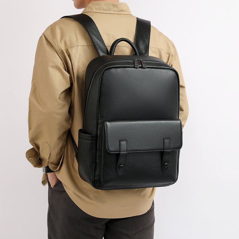 Mochila de Cuero para Hombre de Gran Capacidad – Estilo Elegante y Multifuncional