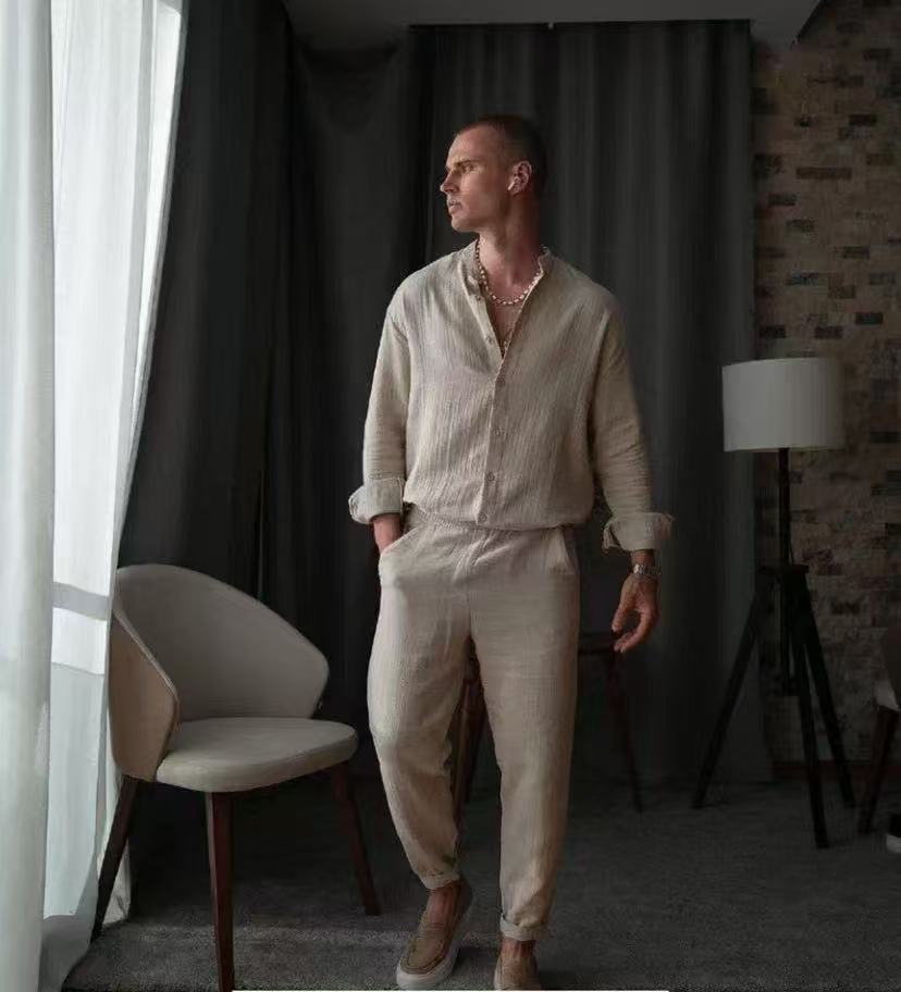 Conjunto Deportivo Casual para Hombre – Camiseta de Manga Larga y Pantalón