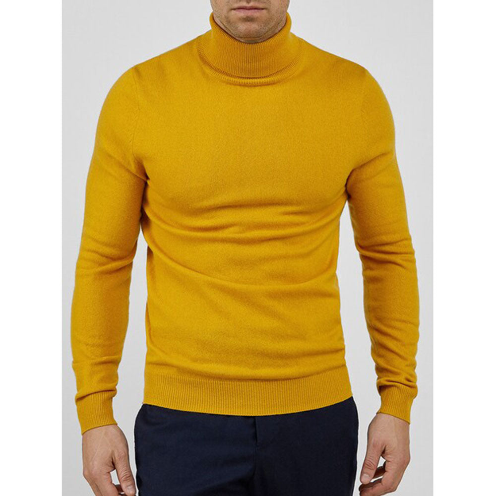 Suéter de Punto de Color Sólido para Hombre – Sudadera Elegante Casual