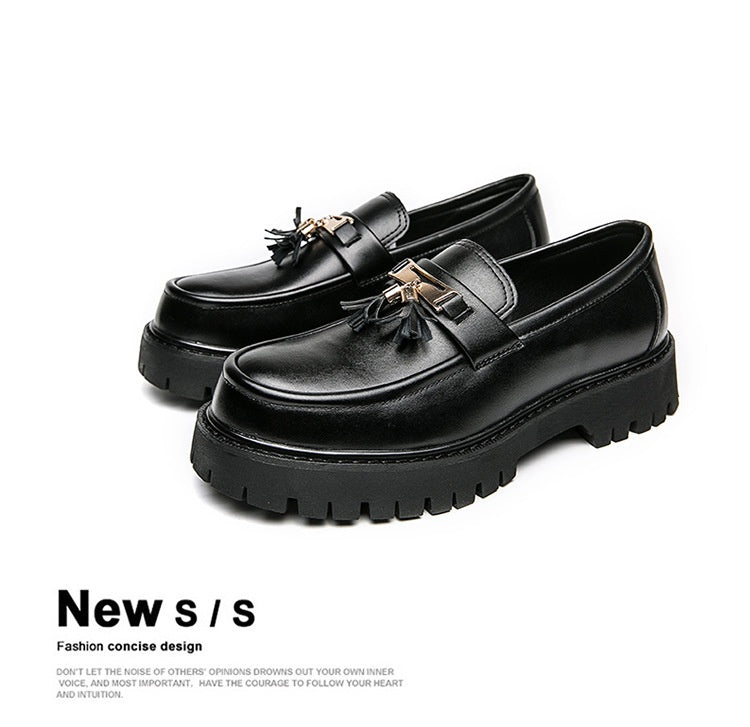 Zapatos de Cuero Negro para Hombre Estilo Británico – Elegantes Zapatos Formales