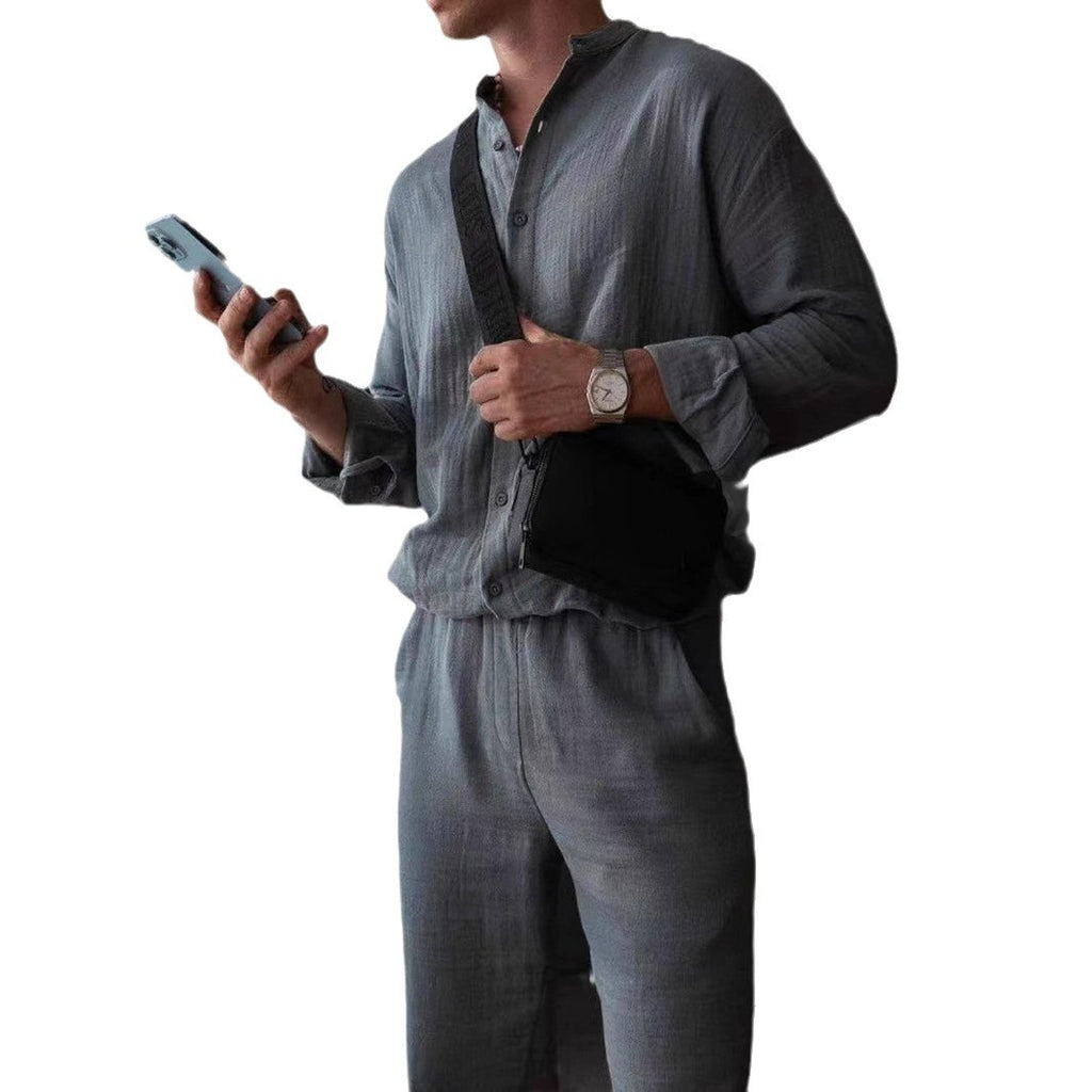 Conjunto Deportivo Casual para Hombre – Camiseta de Manga Larga y Pantalón