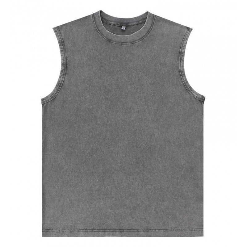 Camiseta sin manga para. Hombre de algodón camiseta suelta