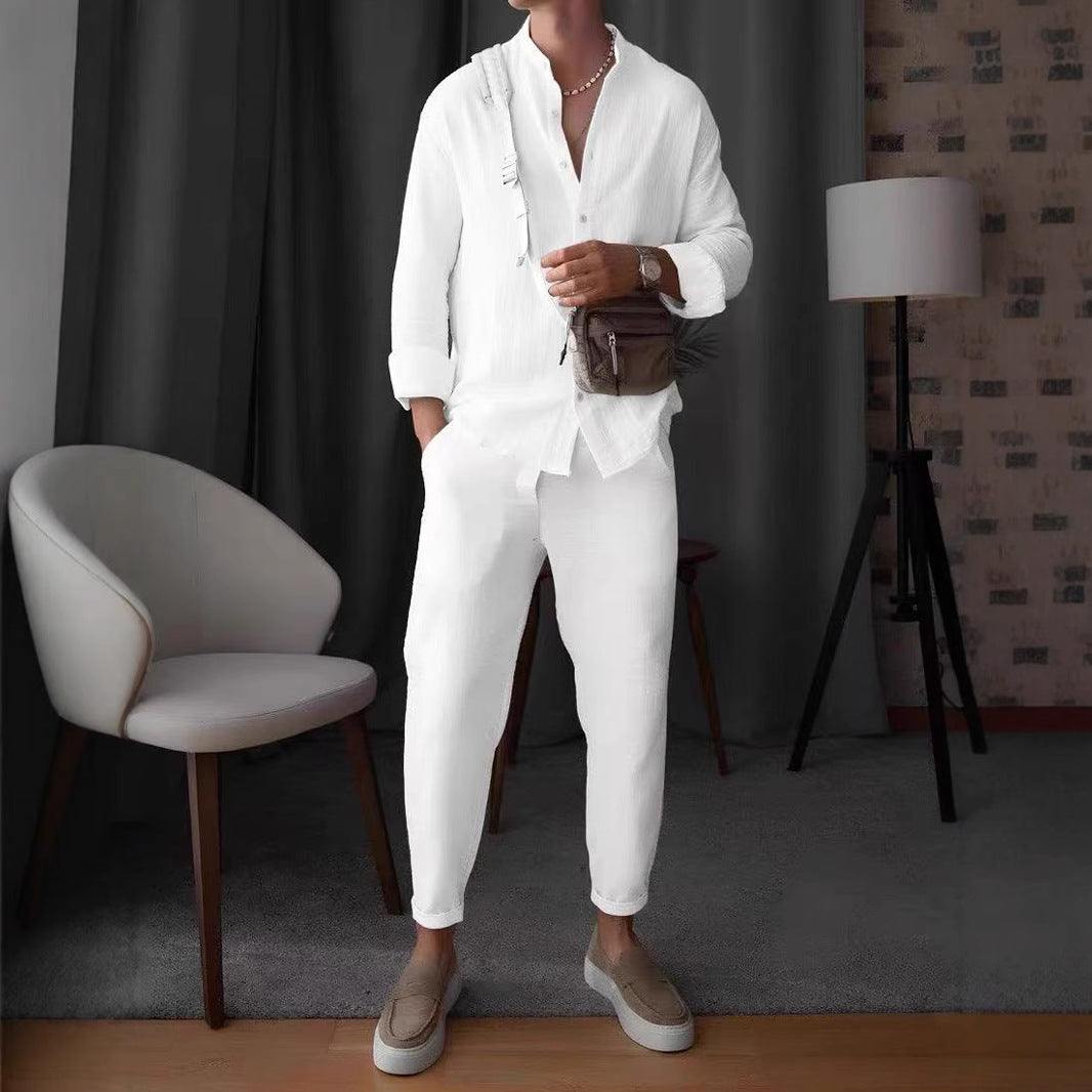 Conjunto Deportivo Casual para Hombre – Camiseta de Manga Larga y Pantalón