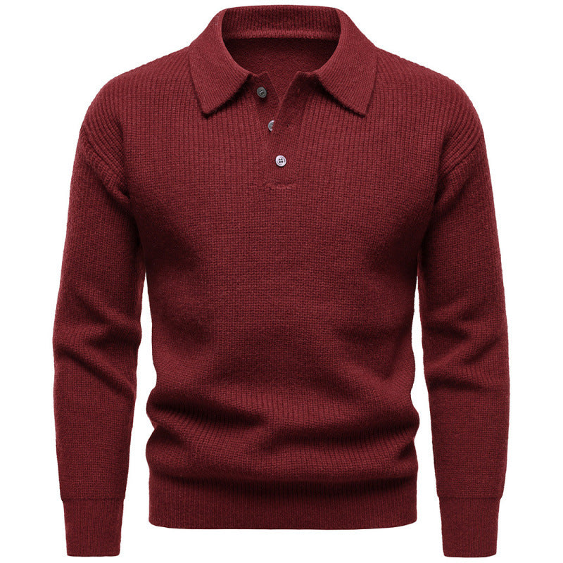 Suéter Polo de Estilo Británico para Hombre – Elegante y Casual