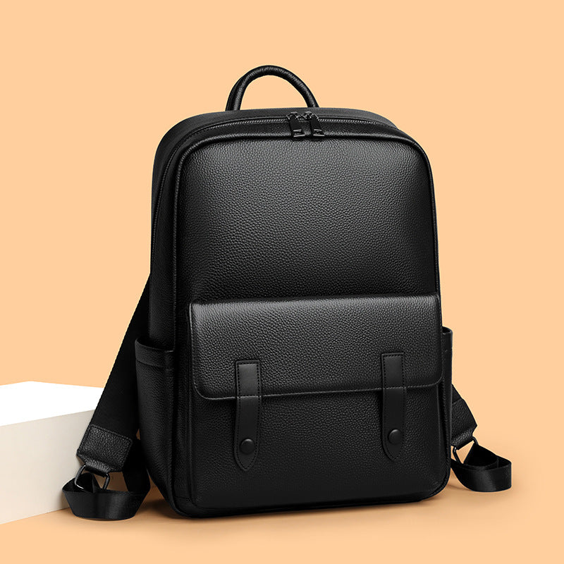 Mochila de Cuero para Hombre de Gran Capacidad – Estilo Elegante y Multifuncional