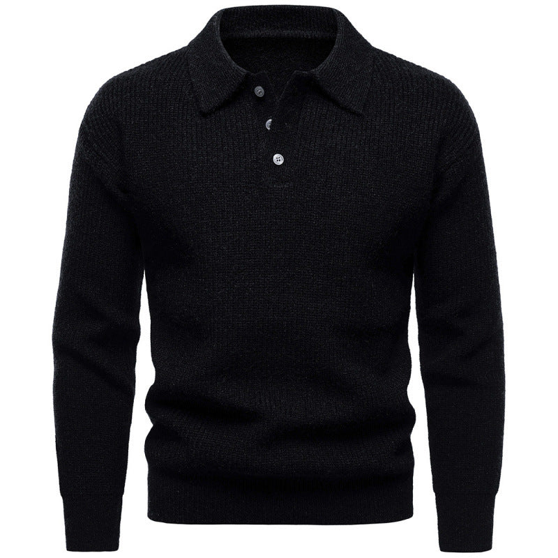 Suéter Polo de Estilo Británico para Hombre – Elegante y Casual