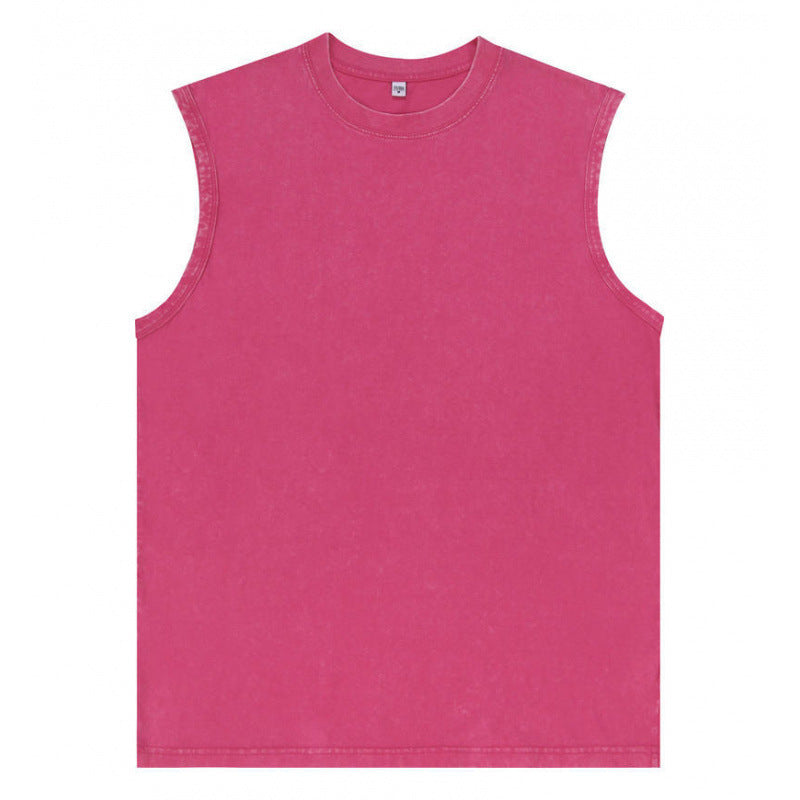 Camiseta sin manga para. Hombre de algodón camiseta suelta