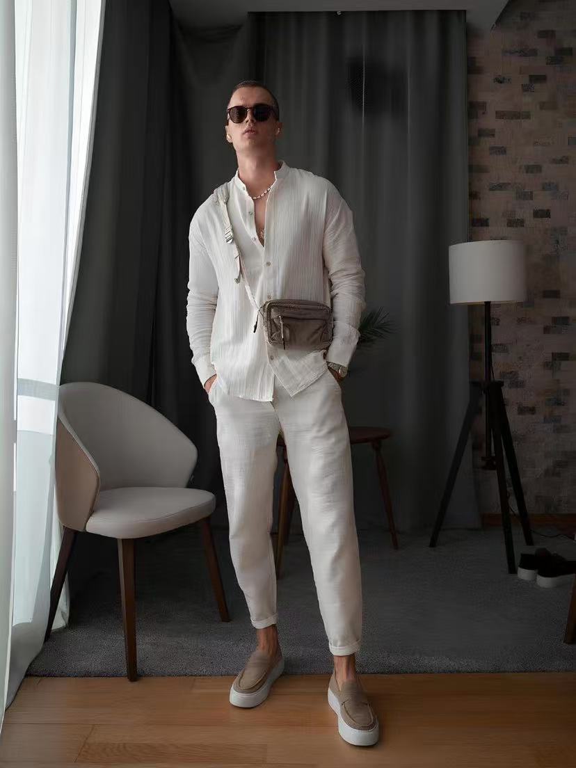 Conjunto Deportivo Casual para Hombre – Camiseta de Manga Larga y Pantalón