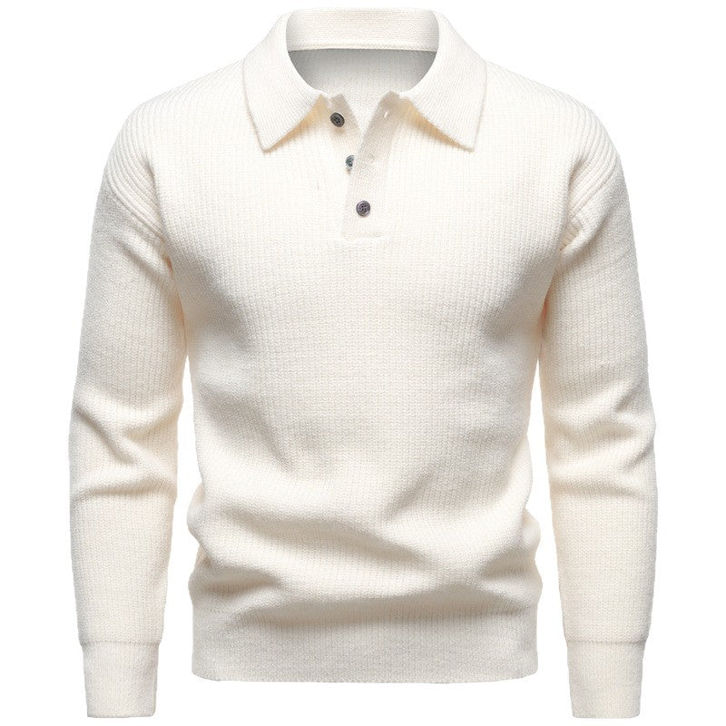 Suéter Polo de Estilo Británico para Hombre – Elegante y Casual