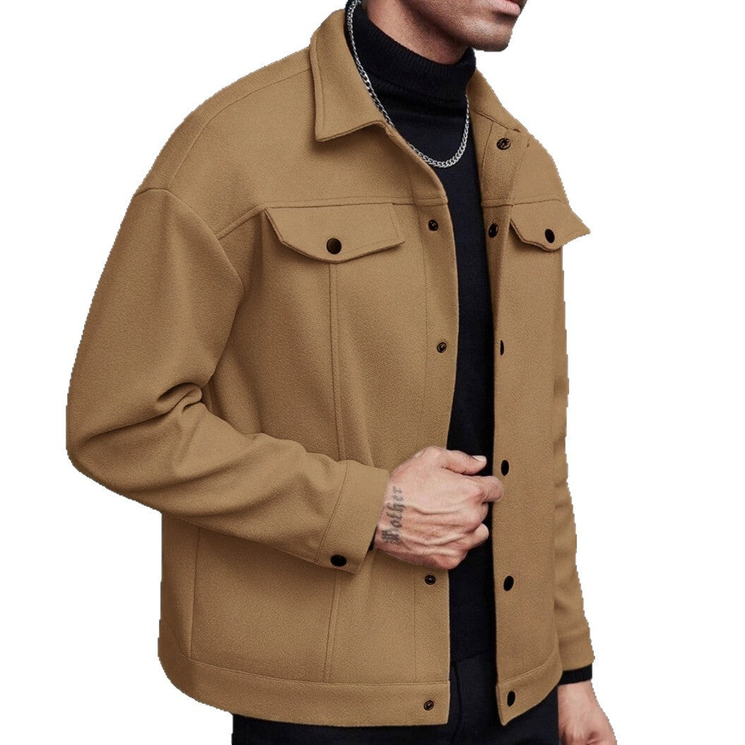 Chaqueta de Lana para Hombre con Solapa – Estilo Casual Elegante