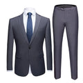 Traje de Dos Piezas para Hombre Talla Grande Color Sólido – Elegante y Moderno