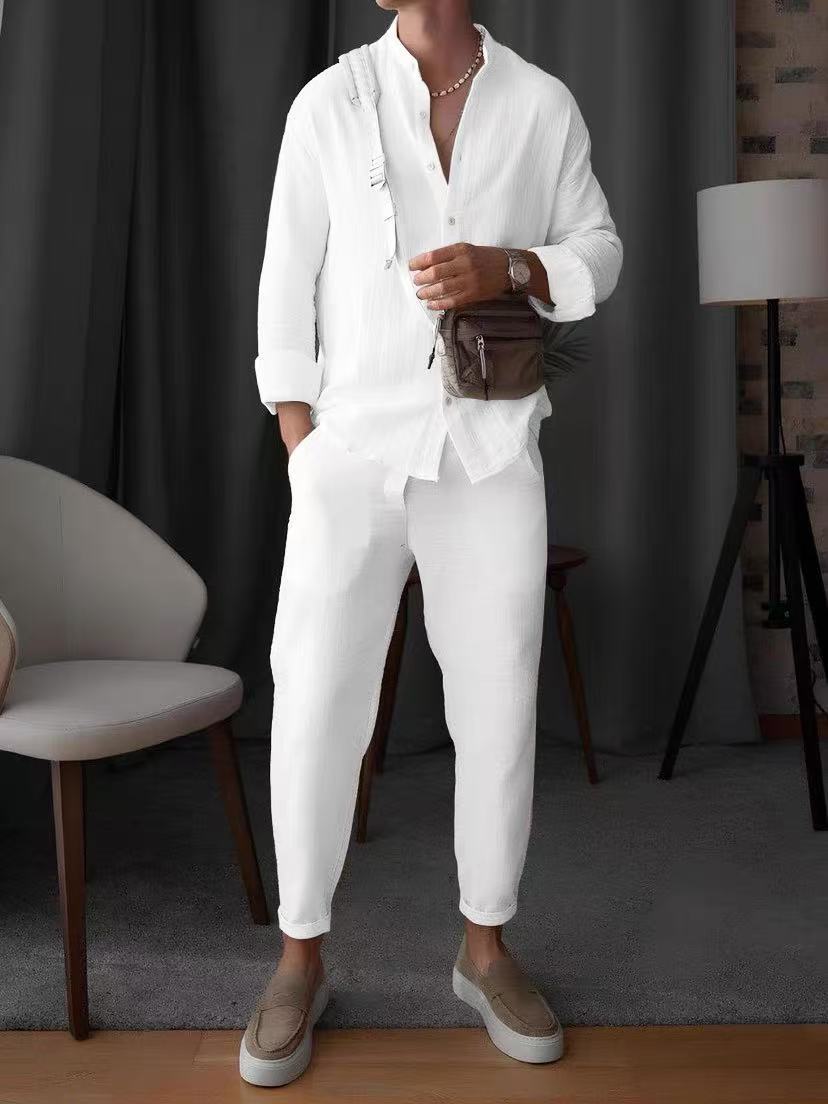 Conjunto Deportivo Casual para Hombre – Camiseta de Manga Larga y Pantalón